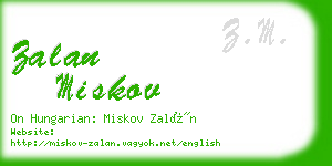 zalan miskov business card